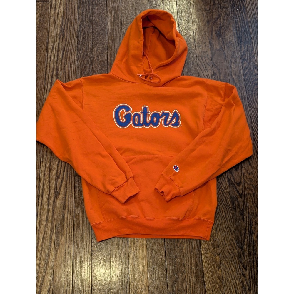 Florida Gators Champion Adult Small Orange Hoody Sweatshirt 2000s Y2K Spell Out